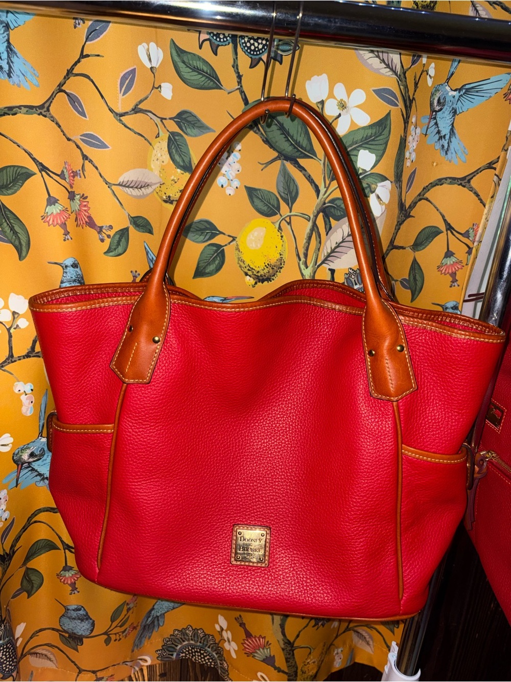 Dooney & Bourke Red Leather Kristen Tote
